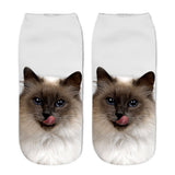 Popular Funny Unisex Short Socks 3D Cat Printed Anklet Socks Casual Socks